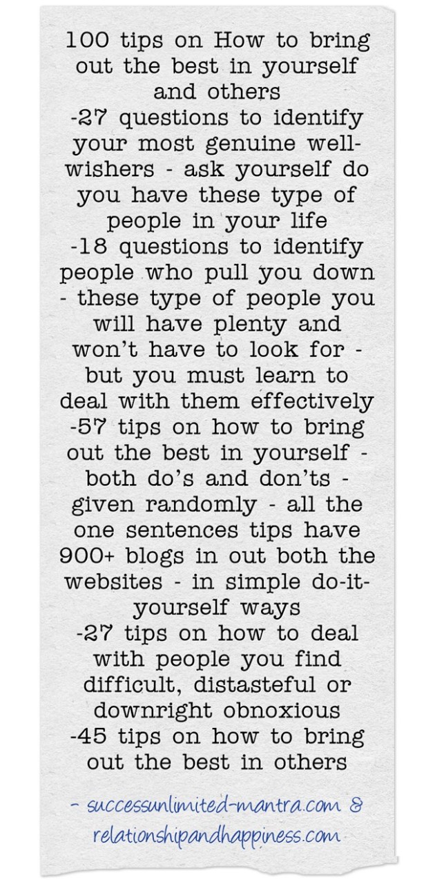 100-tips-on-how-to-bring-out-the-best-in-yourself-and