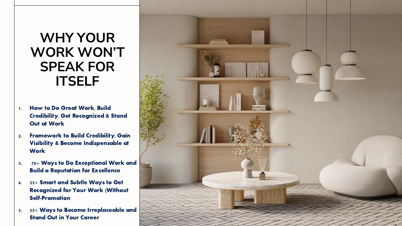 Your Work Is Not Enough. Here’s Why